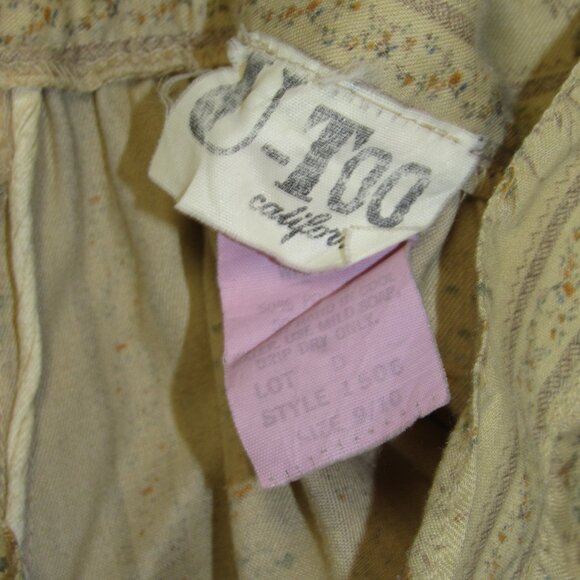 Vintage 70s U-Too California Skirt Floral Boho Hippie Prairie Midi Sz 9/10 - Picture 5 of 5